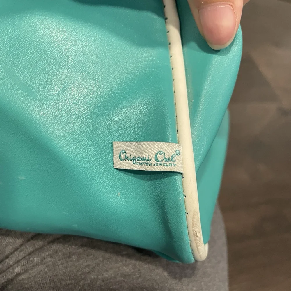 Origami Owl Duffel Bag Aqua Turquoise Purse Travel Bag Over The Shoulder READ - Picture 8 of 15